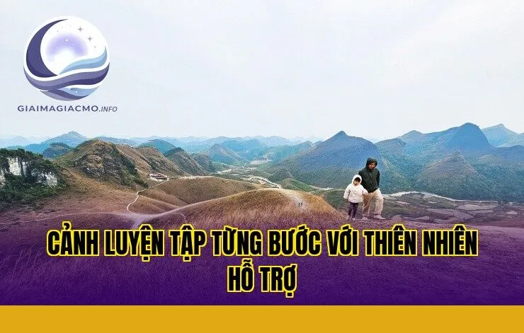 cảnh luyện tập từng bước với thiên nhiên hỗ trợ
