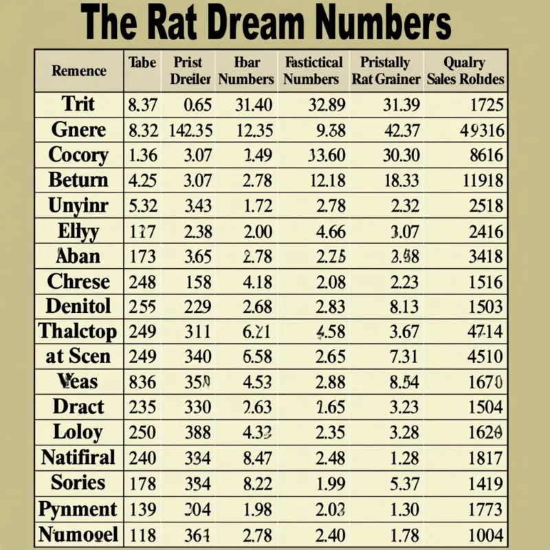 Bảng tra cứu con số may mắn khi mơ thấy chuột